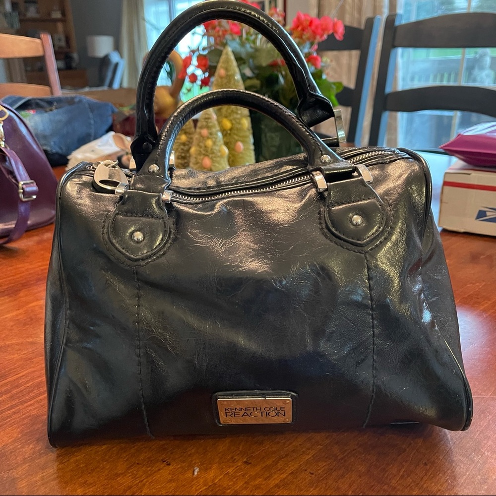 Kenneth Cole handbag, black faux leather
